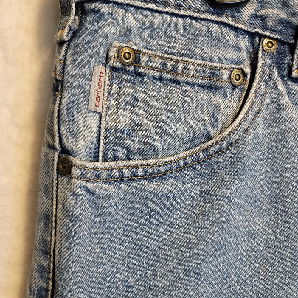 Carhartt Blue Denim Work Jeans Traditional Fit B18 Men Size 40 x 32 - Picture 11 of 11
